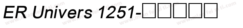 ER Univers 1251字体转换